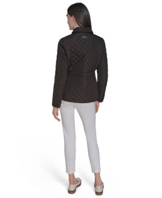 Womens Collared Quilted Coat