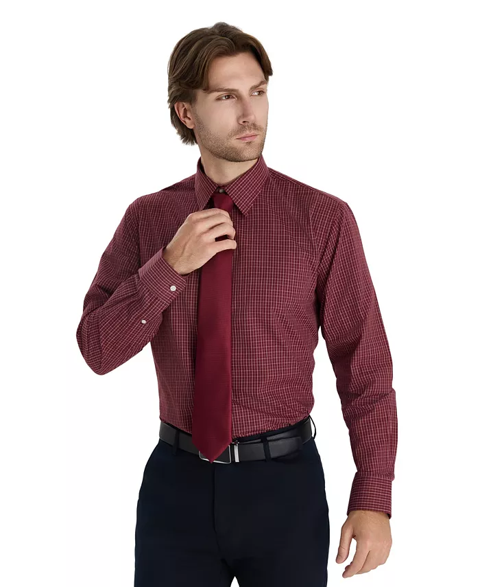Men's Regular-Fit Micro Check Dress Shirt - thumbnail 4