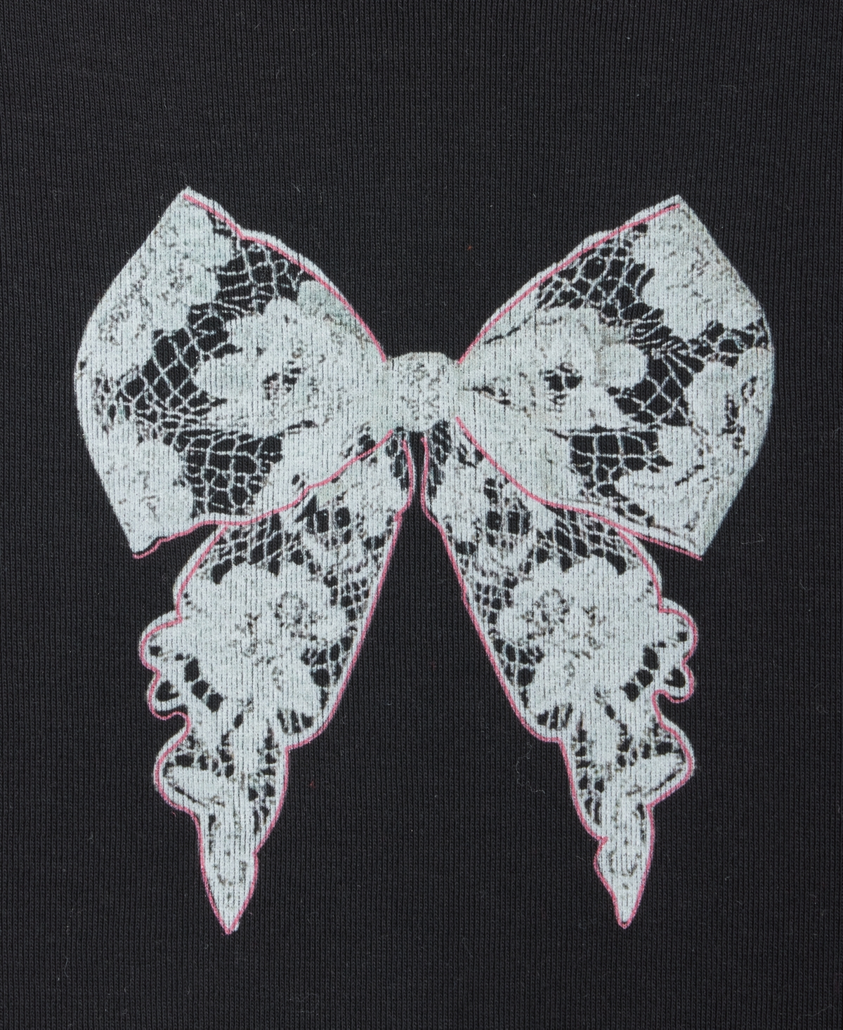 With Jules Girls 7-16 Lettuce-Edge Cotton Bow T-Shirt