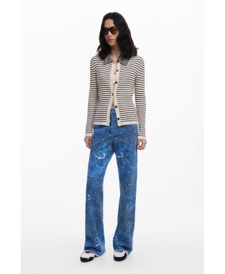 Women's Paisley twill trousers