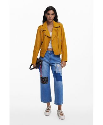 Women's Cropped jeans with patches