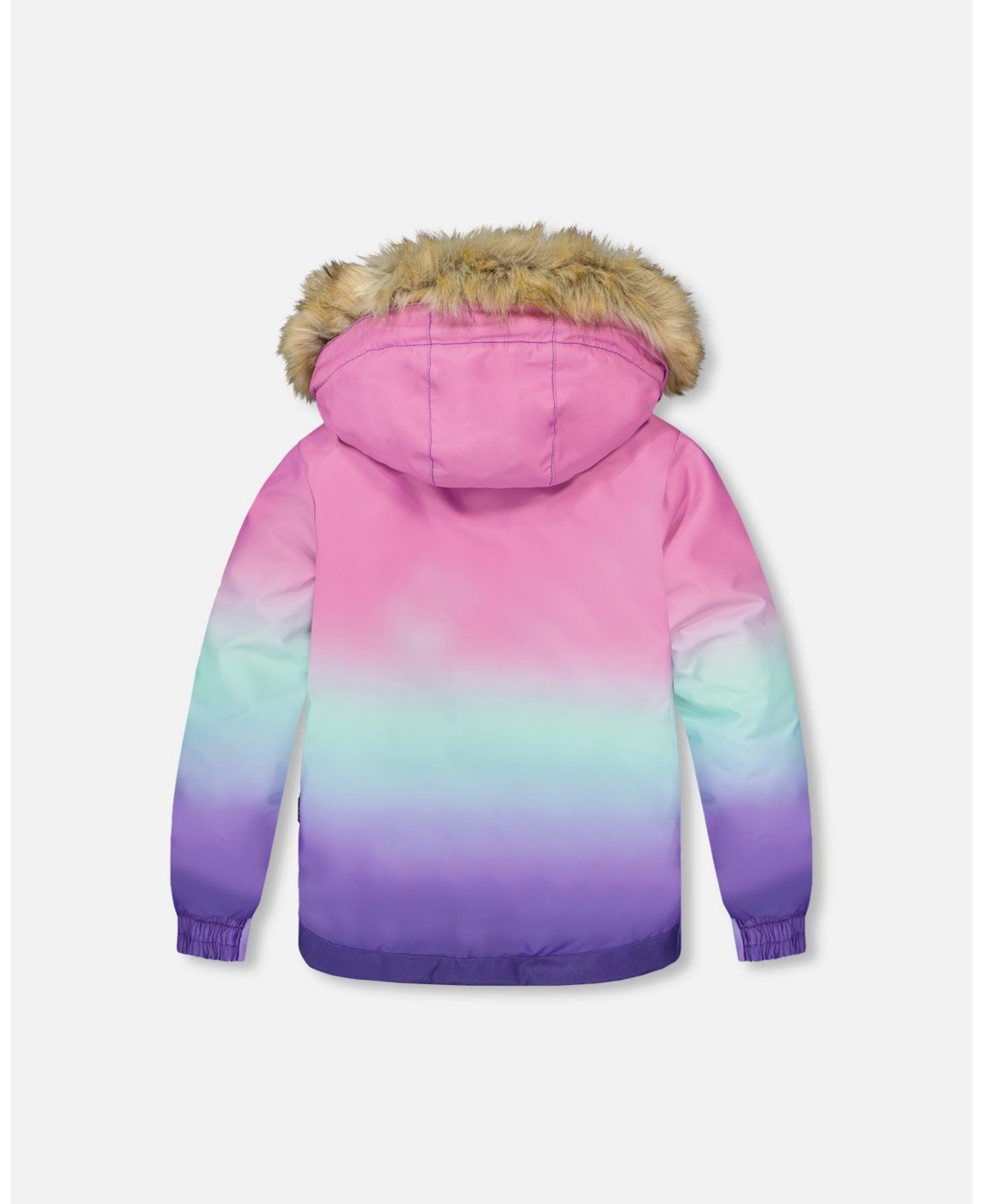 Deux par Girl Two-Piece Play Snowsuit Purple Mountain Print
