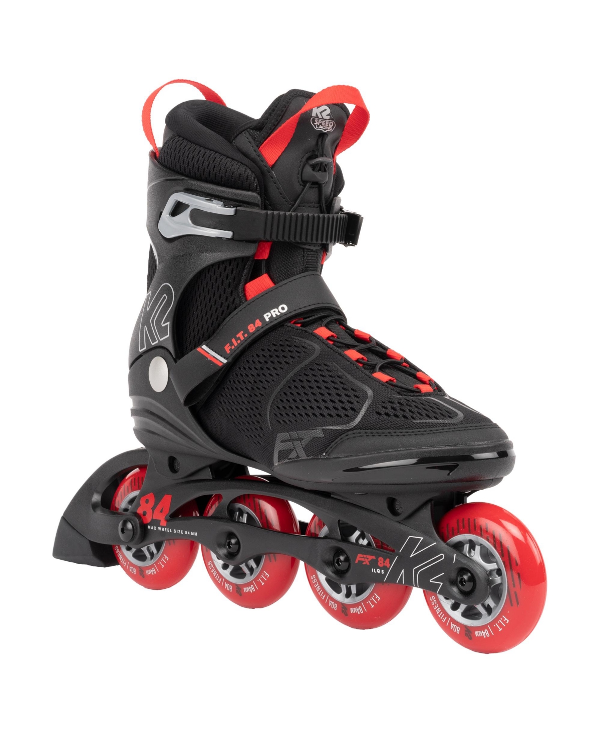 F.i.t. 84 Pro Black-Red Mens Inline Skates - Black/red