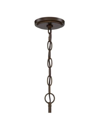 Edinger Oil Rubbed Bronze Pendant Chandelier 20" Wide Rustic Clear Waterglass Textured Shade 4-Light Fixture for Dining Room House