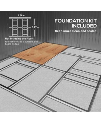 11&#39; x 13&#39; Storage Shed Garden Tool House w/ Vents Doors