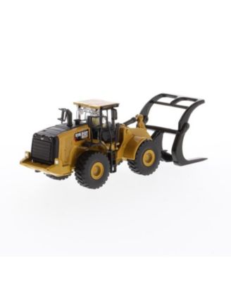 CAT Caterpillar 972M Wheel Loader with Log Fork and Operator High Line Series 1/87  Scale Diecast Model by Diecast Masters