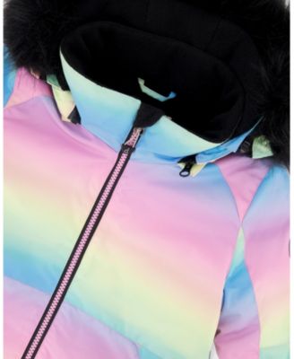 Toddler Girls Two-Piece Play Snowsuit Smiley Face Toddler|Child