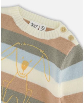 Baby Boys Knitted Top and Pant Set Light Caramel