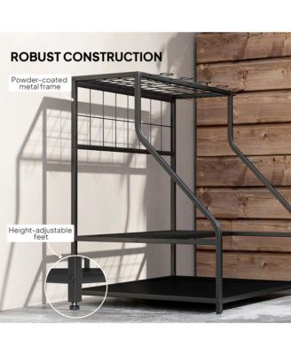 Garden Tool Organizer for Garage, 3 Tier Yard Tool Holder,