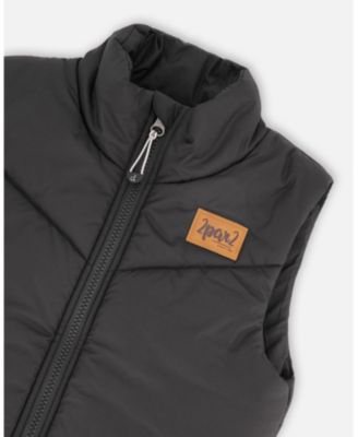 Toddler Boys Quilted Mid-Season Sleeveless Vest Black - Toddler|Child