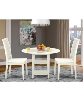 3 piece solid wood  veneer Top fabricated Dining Room Set