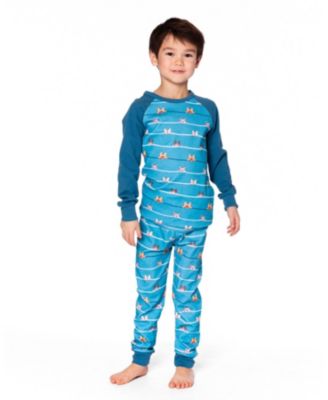 Baby Boy Two-Piece Cotton Pajama Set Blue Dog Print - Baby