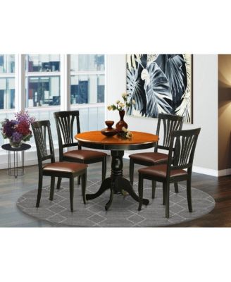 5 Pc Kitchen nook setin Black and Cherry