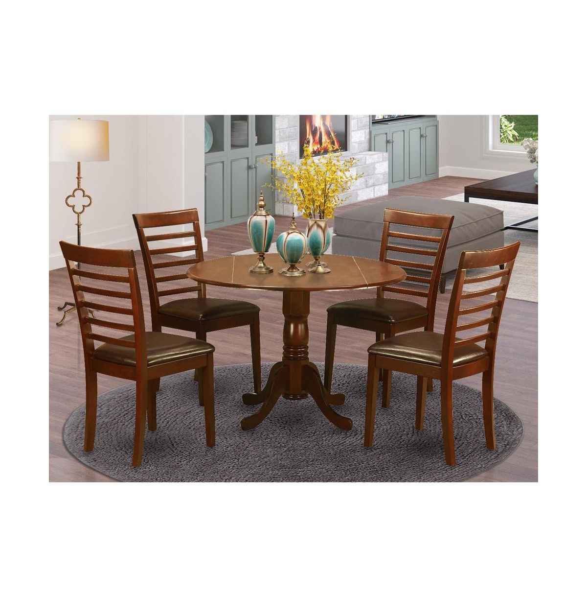 East West Furniture 5 Pc small Kitchen Table and Chairs set-small Kitchen Table and 4 Dining Chairs