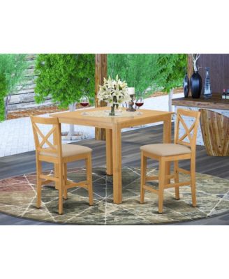 3 Pc counter height pub set Dining Table and 2 counter height Dining chair