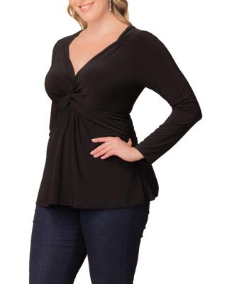 Plus Size Abigail Long Sleeve Twist Top