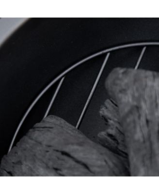 Fire Pit with Spark Screen and Poker, 18" Wood-burning Bowl,