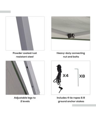 10' x 10' Pop Up Canopy with Screen Net Sidewalls, Green