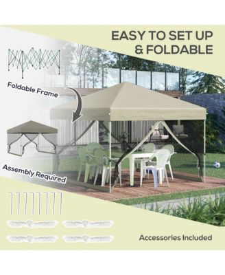10' x 10' Pop Up Canopy Party Tent with Wheeled Bag,