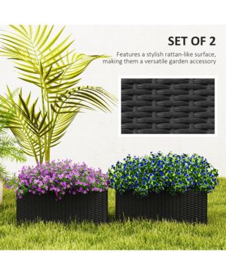 Railing Planter Box (2 Pack, 20 Inch), Rat Look,