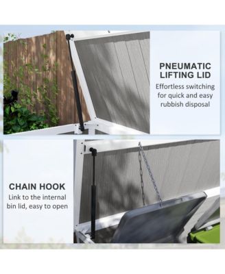 4.7 x 2.5FT Outdoor Storage Shed for Trash Cans, Lockable,