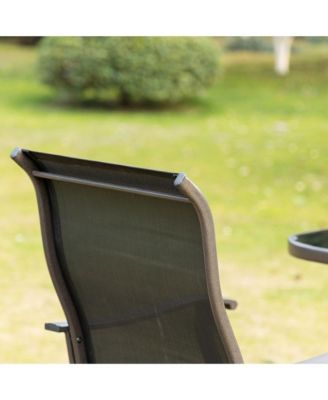 Set of 2 Outdoor Swivel Bar Stools for Backyard Balcony Poolside,