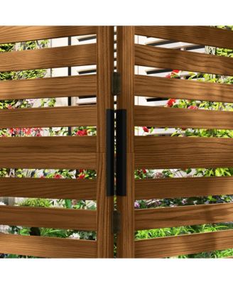 Privacy Screen w/ Planter Box, 4 Raised Beds, Drainage Hole