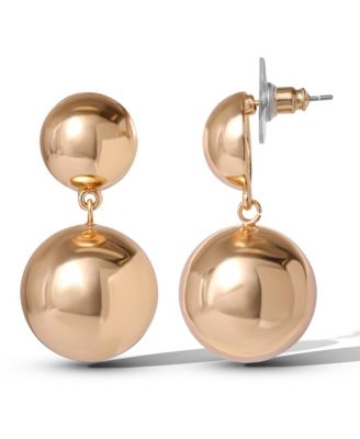 Double Ball Drop Earrings
