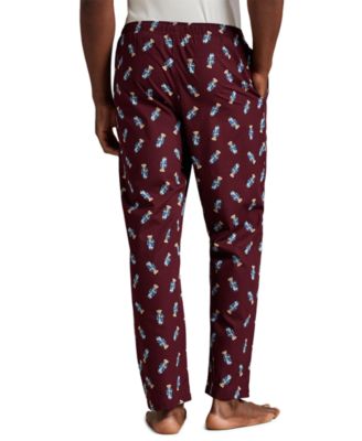 Men's Bear Printed Pajama Pants