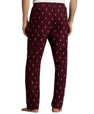 Men's Flannel Pony-Print Pajama Pants