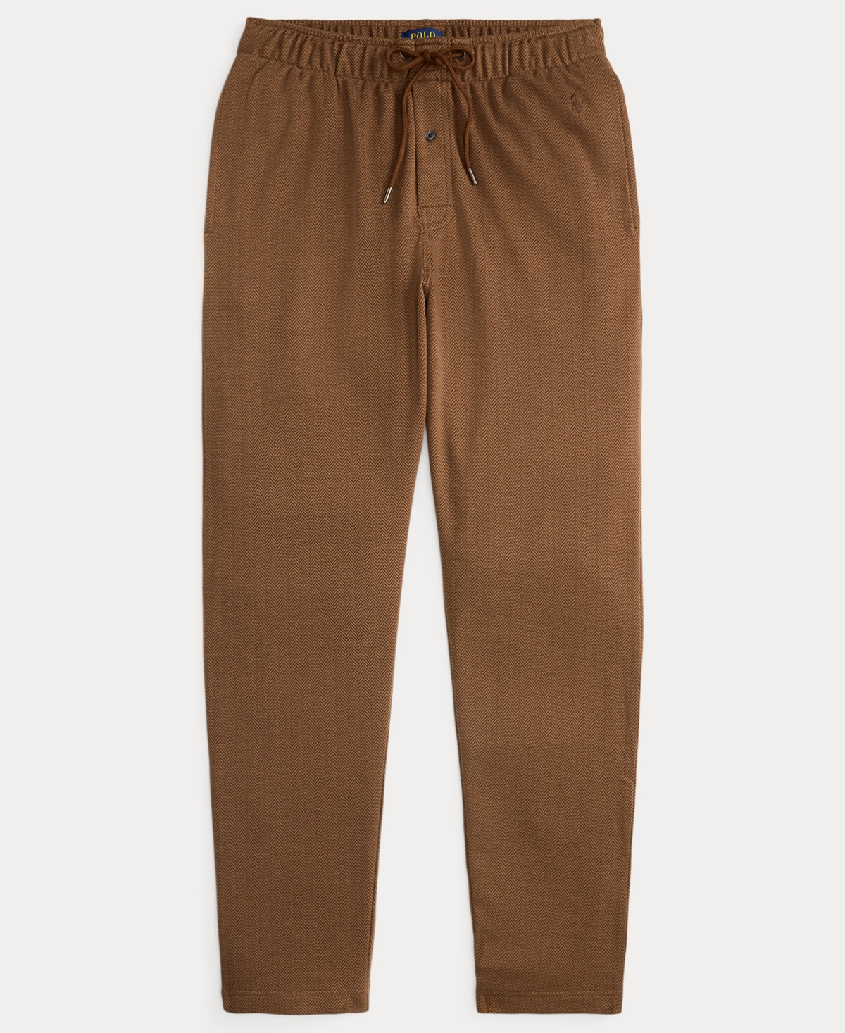 Polo Ralph Lauren Men's Knit Herringbone Drawstring Pajama Pants In Brown
