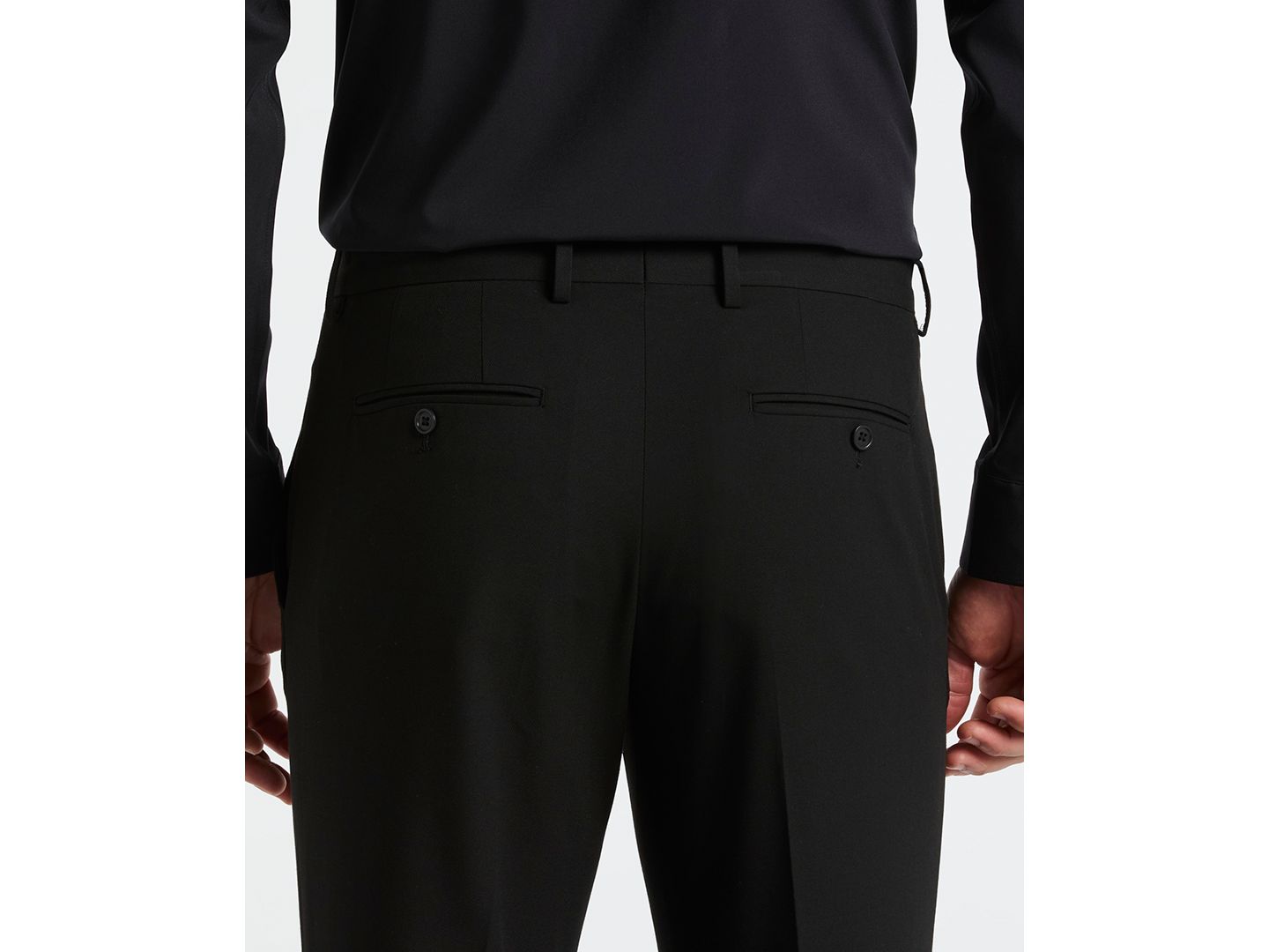 Мужские брюки Perry Ellis Dobby Louis Slim-Fit Suit, цвет: Чёрный — фото 3
