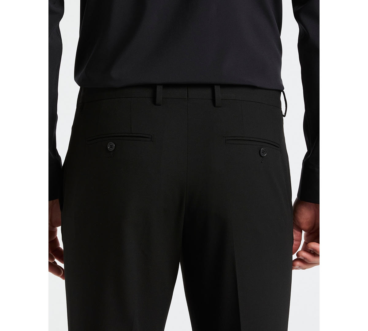 Perry Ellis Men's Dobby Louis Slim Fit Suit Pants In Black