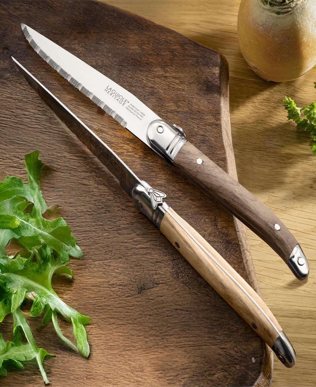 Laguiole Heritage Stainless Steel 6-pc. Steak Knife Set In Brown