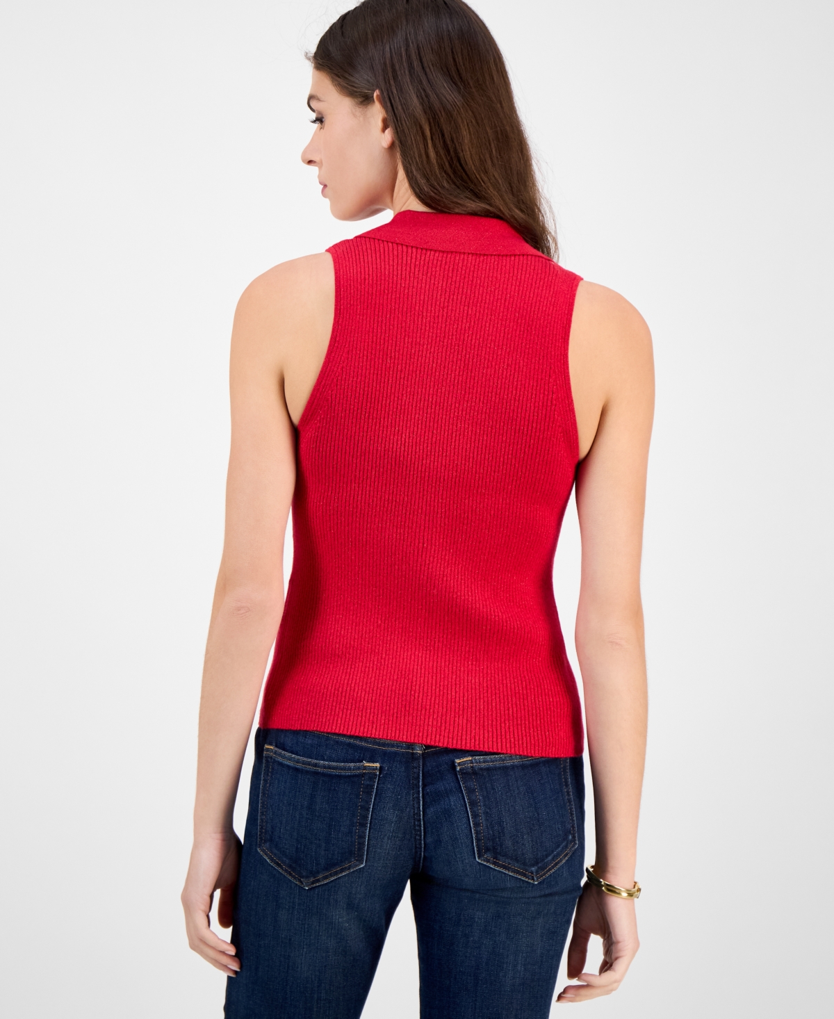 Tommy Hilfiger Women's Sleeveless Halter Polo Sweater
