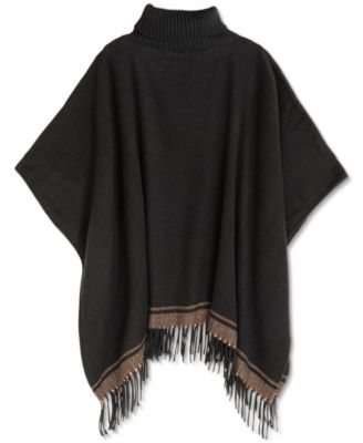 Lauren Ralph Lauren - Woven Knit-Collar Ruana