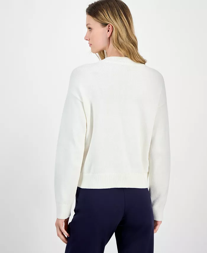 Nautica Women's Cotton Snowflake-Motif Sweater - thumbnail 8