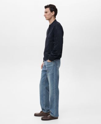 Men's Suede-Effect Bomber Jacket