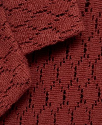 Men's Openwork Detail Cotton Shirt