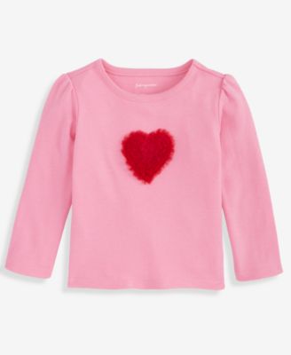 First Impressions - Baby Girls Long-Sleeve Heart T-Shirt