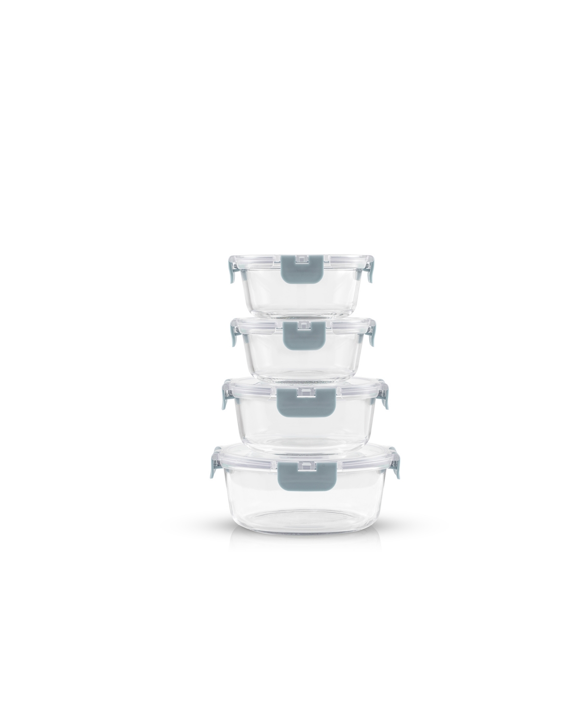 Joyjolt 24-piece Glass Storage Containers With Lids In Blue