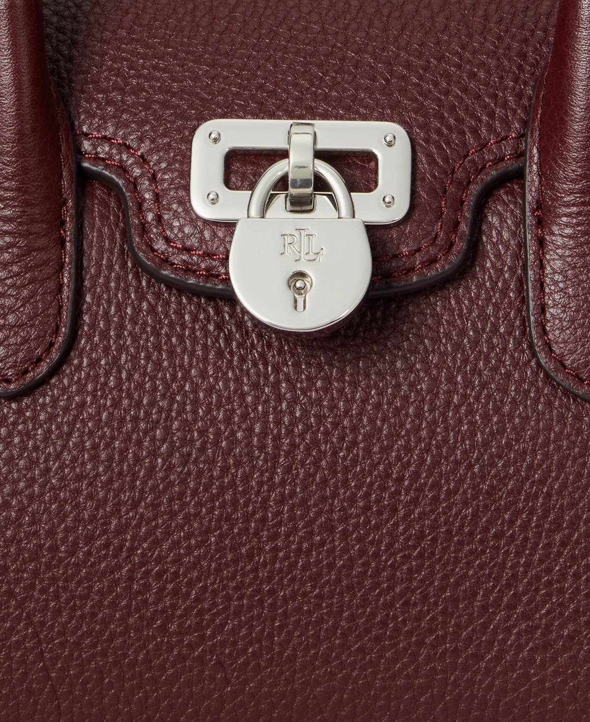 Ralph Lauren Pebbled Leather Small Tanner Satchel In Brown