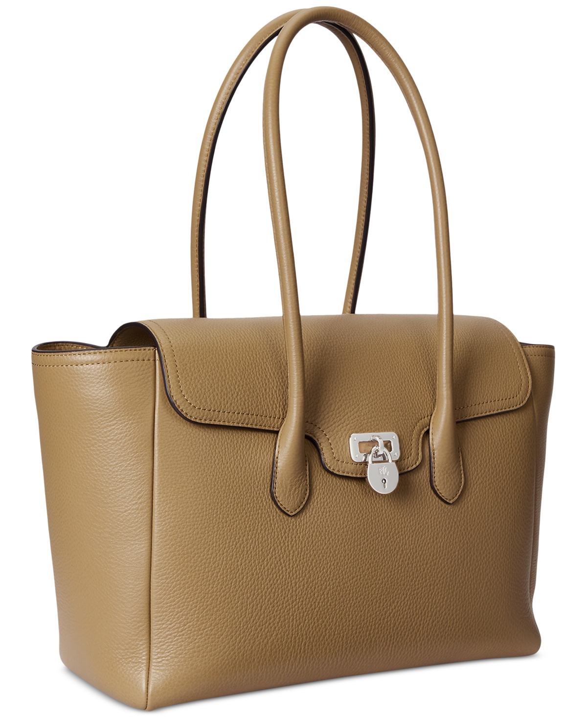 Ralph Lauren Pebbled Leather Extra-large Tanner Satchel In Multi