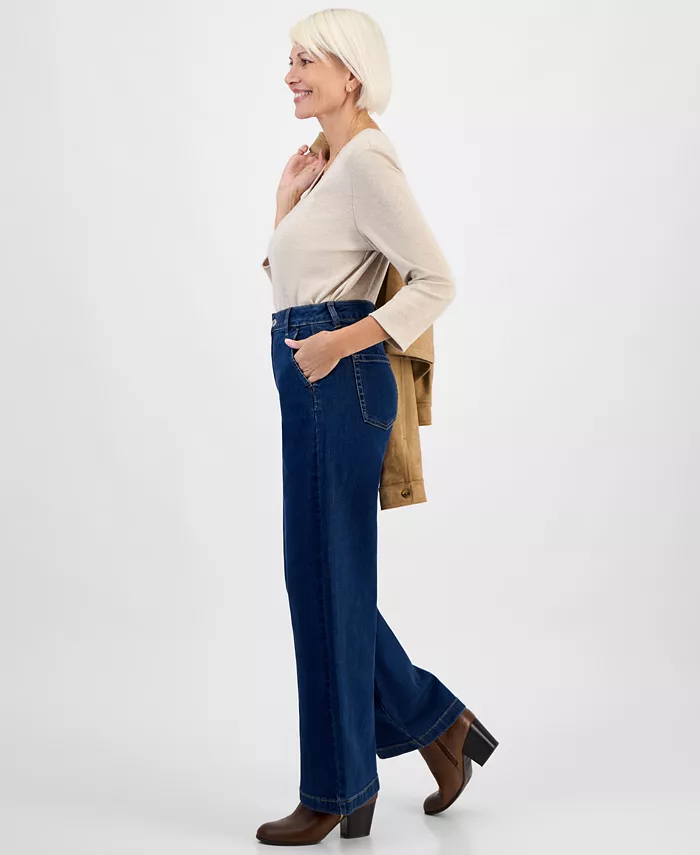 Petite High-Rise Wide-Leg Jeans - thumbnail 4