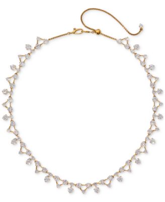 Eliot Danori - Cubic Zirconia Lacey All-Around Statement Necklace, 15" + 3" extender