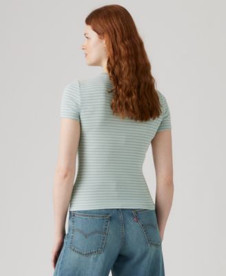 売れ筋商品|||リーバイス カットソー トップス レディース Women's Hayes Slim-Fit Short-Sleeve Crewneck Tee Lou Ditsy Floral_v4 Silt Green Levi's Women's Hayes Slim-Fit Short-Sleeve Crewneck T-Shirt
