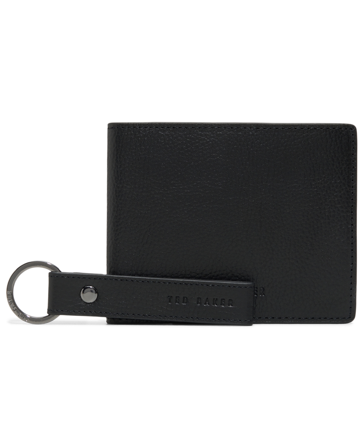 Ted Baker 2-piece Brockwell Keychain And Bi-fold Wallet Set In Black