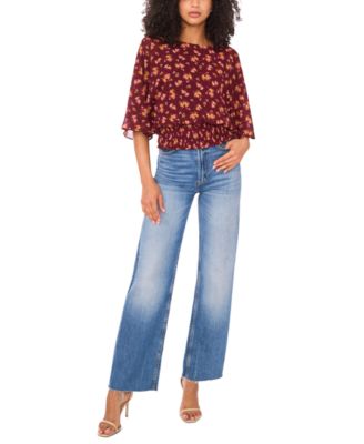 Women's Smocked-Waist Top