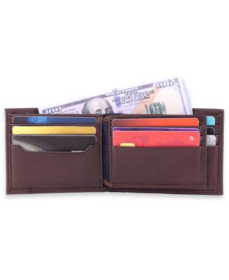 Men's Extra-Capacity Corded Cover Bi-Fold Wallet