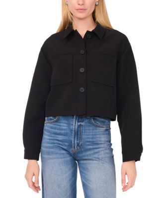 Women's V-Neck Cropped Jacket